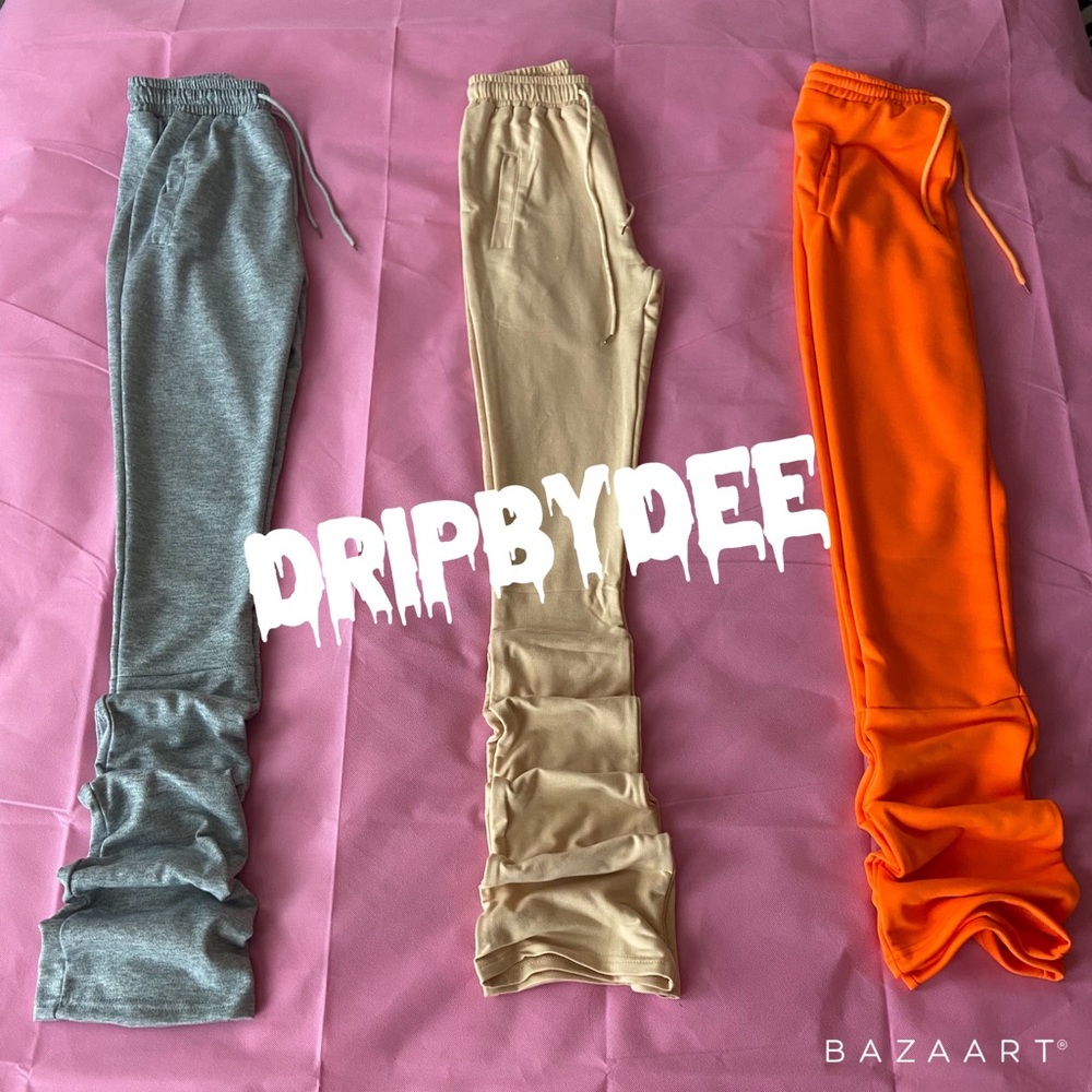 Stacked sweatpants